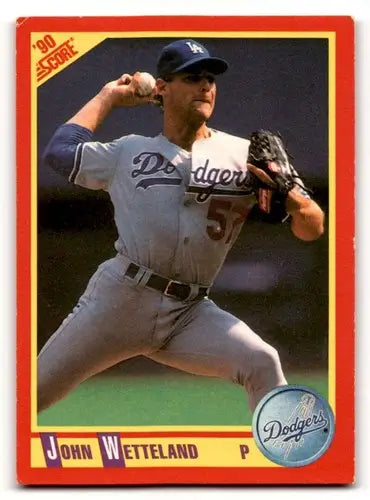1990 Score #388 John Wetteland Los Angeles Dodgers Baseball Cards EX ID:55190 - Baseball Card Single