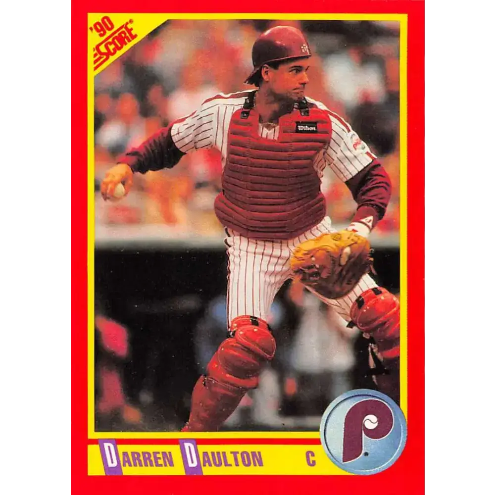 1990 Score #389 Darren Daulton NM-MT Philadelphia Phillies Baseball Card - Baseball Card Single