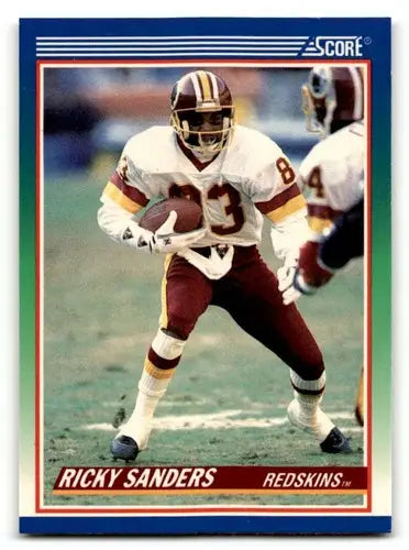 Ricky Sanders Washington football card from 1990 Score #389 Redskins collectible