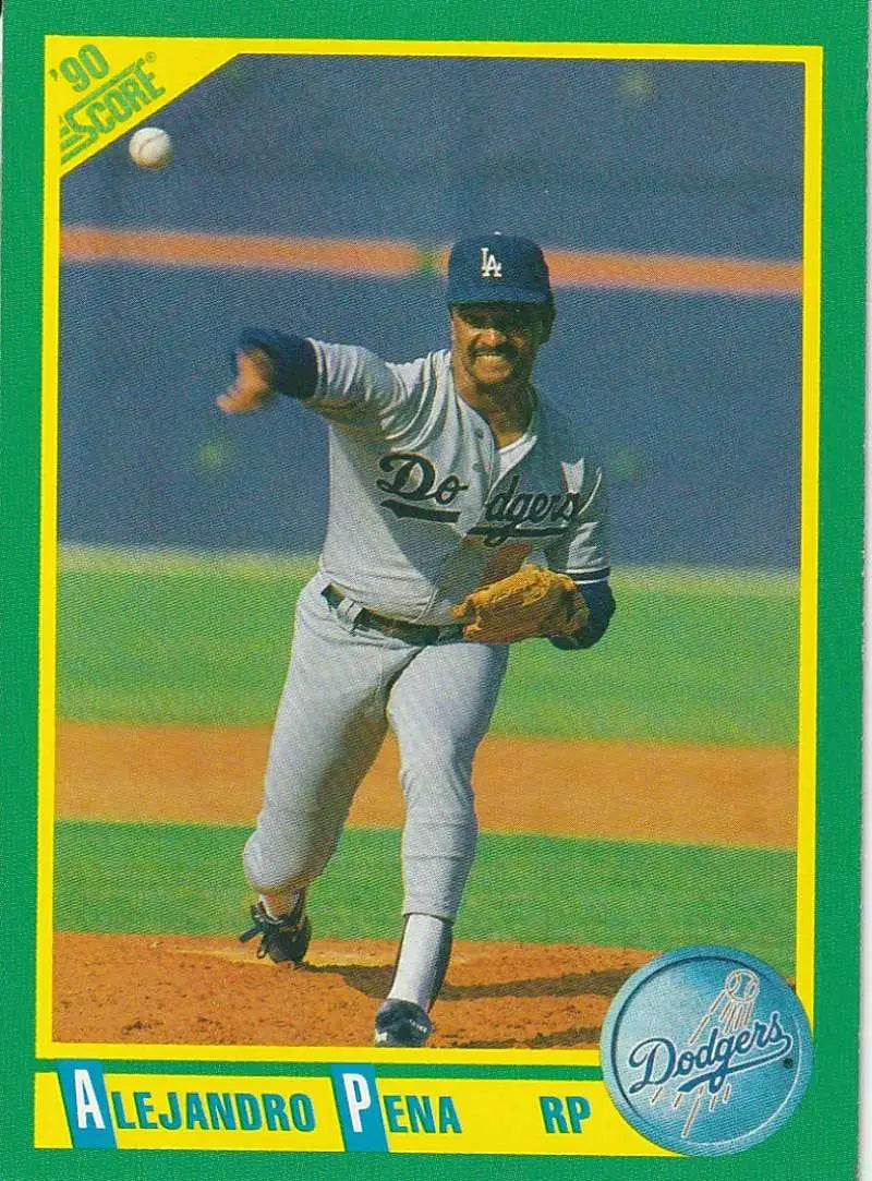 1990 Score #39 Alejandro Pena EX Excellent Los Angeles Dodgers Baseball Card - Baseball Card Single