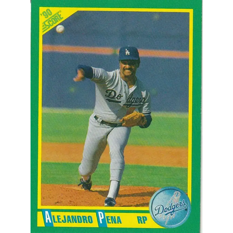 1990 Score #39 Alejandro Pena NM-MT Los Angeles Dodgers Baseball Card - Baseball Card Single