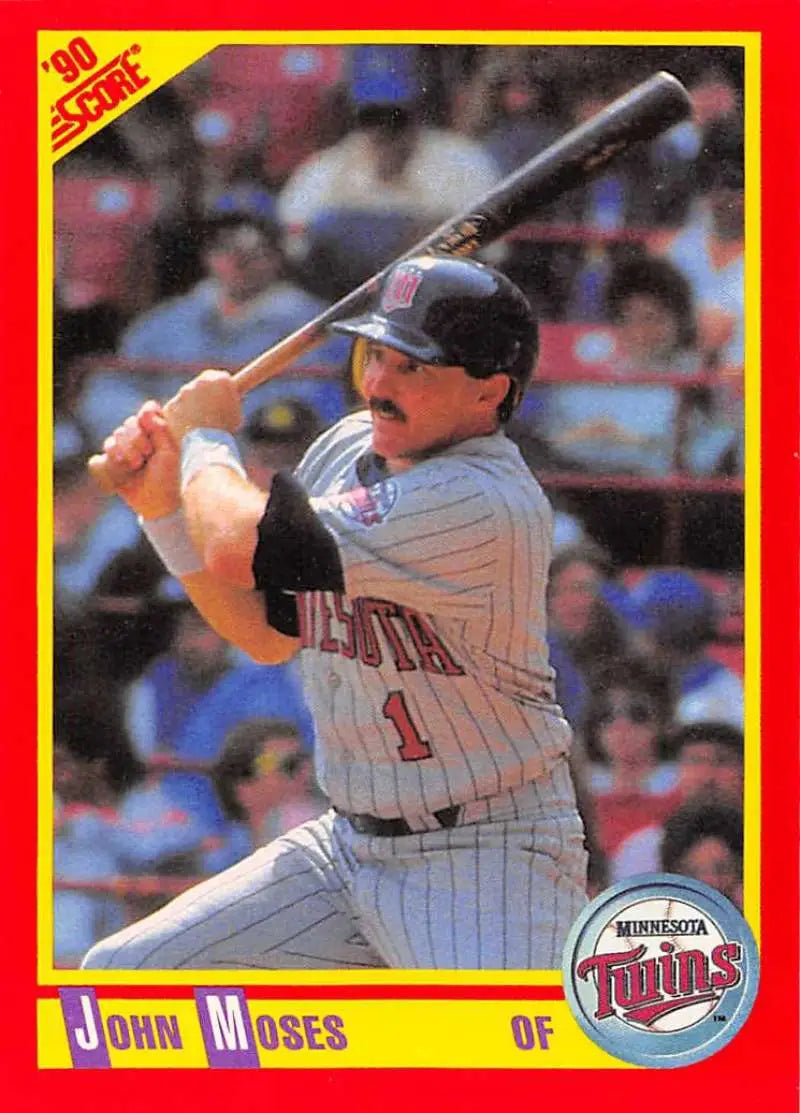 1990 Score #391 John Moses EX Excellent Minnesota Twins Baseball Card - Baseball Card Single