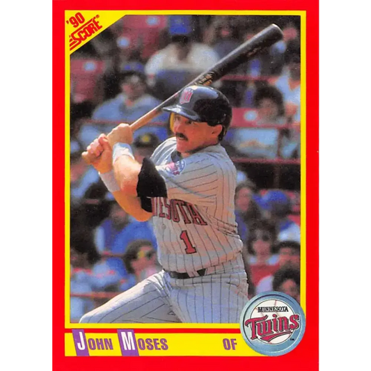 1990 Score #391 John Moses NM-MT Minnesota Twins Baseball Card - Baseball Card Single