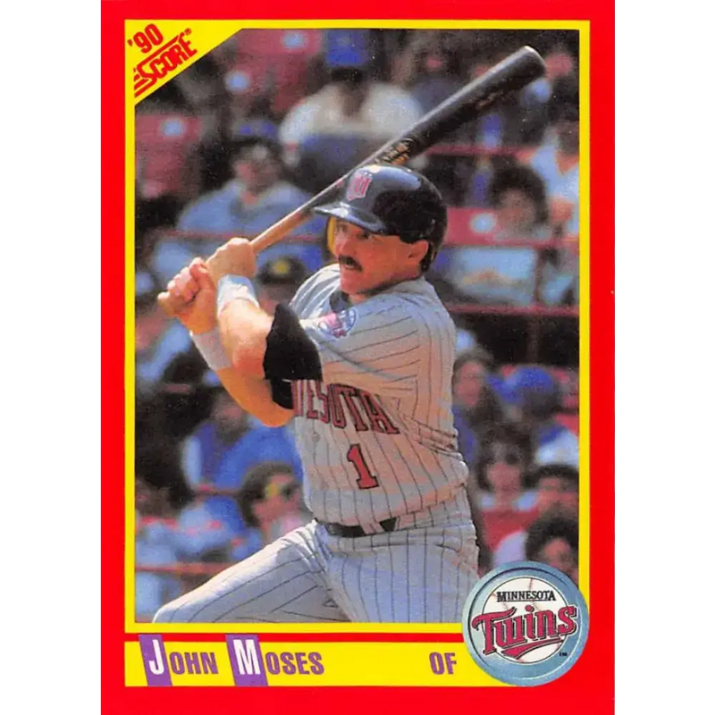 1990 Score #391 John Moses NM-MT Minnesota Twins Baseball Card - Baseball Card Single