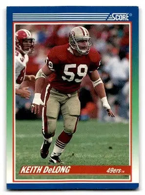 1990 Score #392 Keith DeLong - Football Card Single