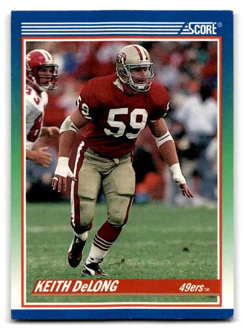 1990 Score #392 Keith DeLong - Football Card Single