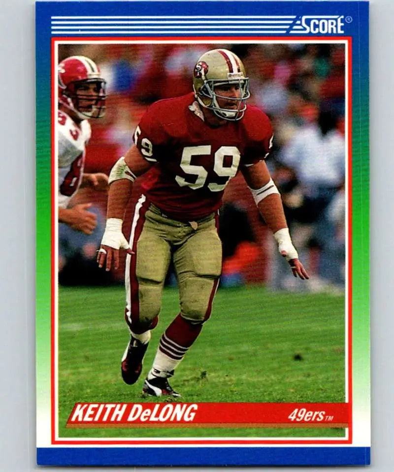 1990 Score #392 Keith DeLong NM-MT San Francisco 49ers Football Card - Football Card Single