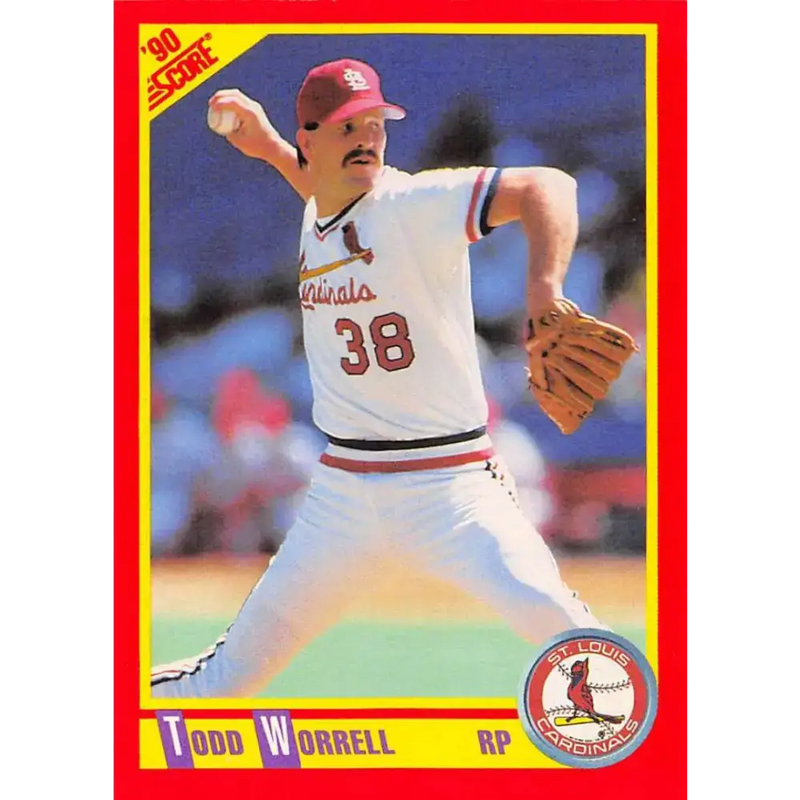 1990 Score #392 Todd Worrell NM-MT St. Louis Cardinals Baseball Card - Baseball Card Single