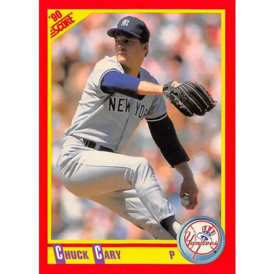 1990 Score #393 Chuck Cary NM-MT New York Yankees Baseball Card - Baseball Card Single