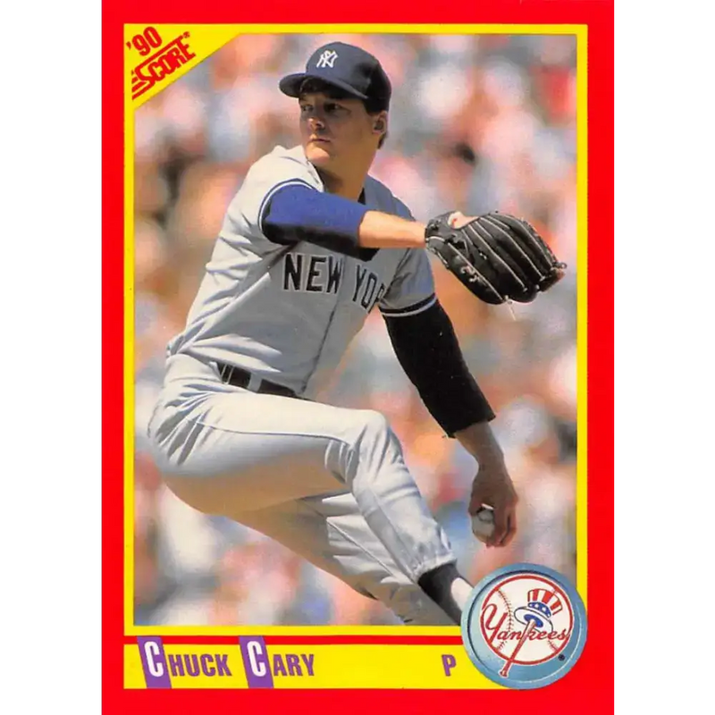 1990 Score #393 Chuck Cary NM-MT New York Yankees Baseball Card - Baseball Card Single