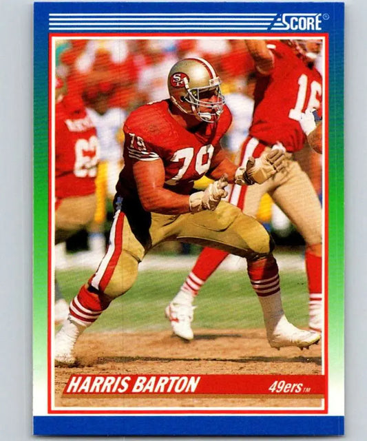 1990 Score #395 Harris Barton NM-MT San Francisco 49ers Football Card