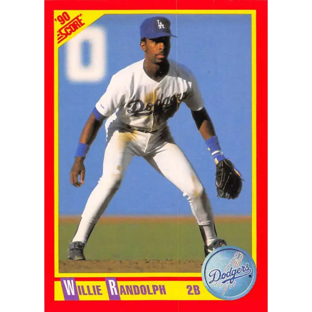 1990 Score #395 Willie Randolph NM-MT Los Angeles Dodgers Baseball Card - Baseball Card Single