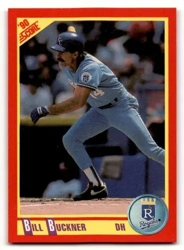 Original gloss of 1990 Score Bill Buckner baseball card showcasing Simply Sandoval style