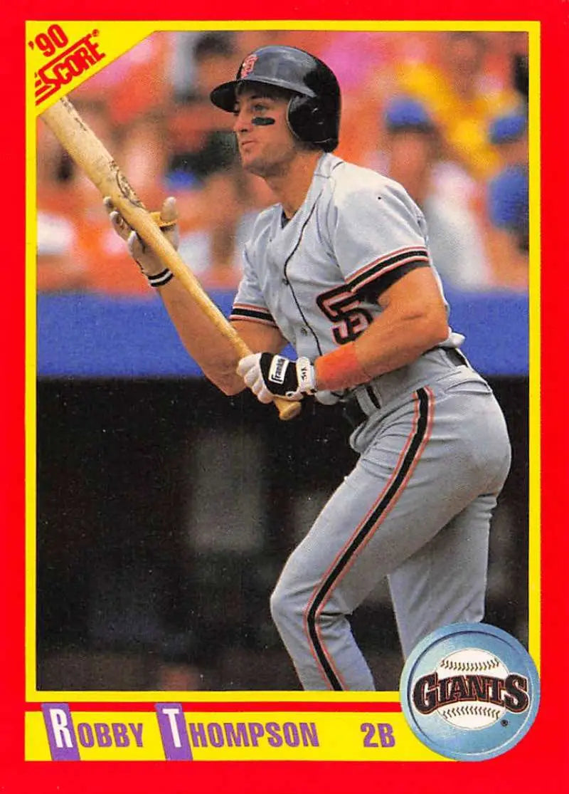 1990 Score #397 Robby Thompson EX Excellent San Francisco Giants Baseball Card - Baseball Card Single