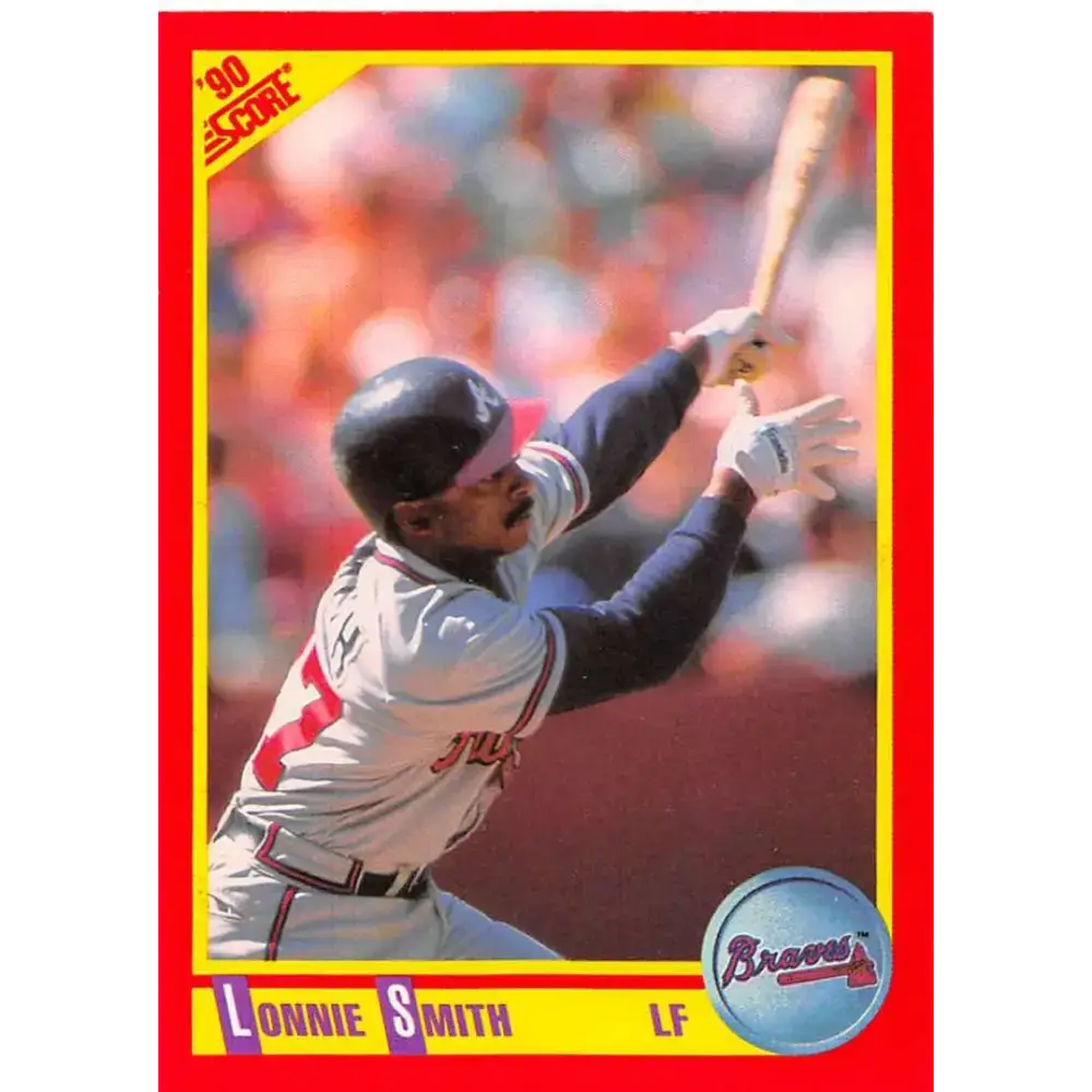 1990 Score #399 Lonnie Smith NM-MT Atlanta Braves Baseball Card - Baseball Card Single