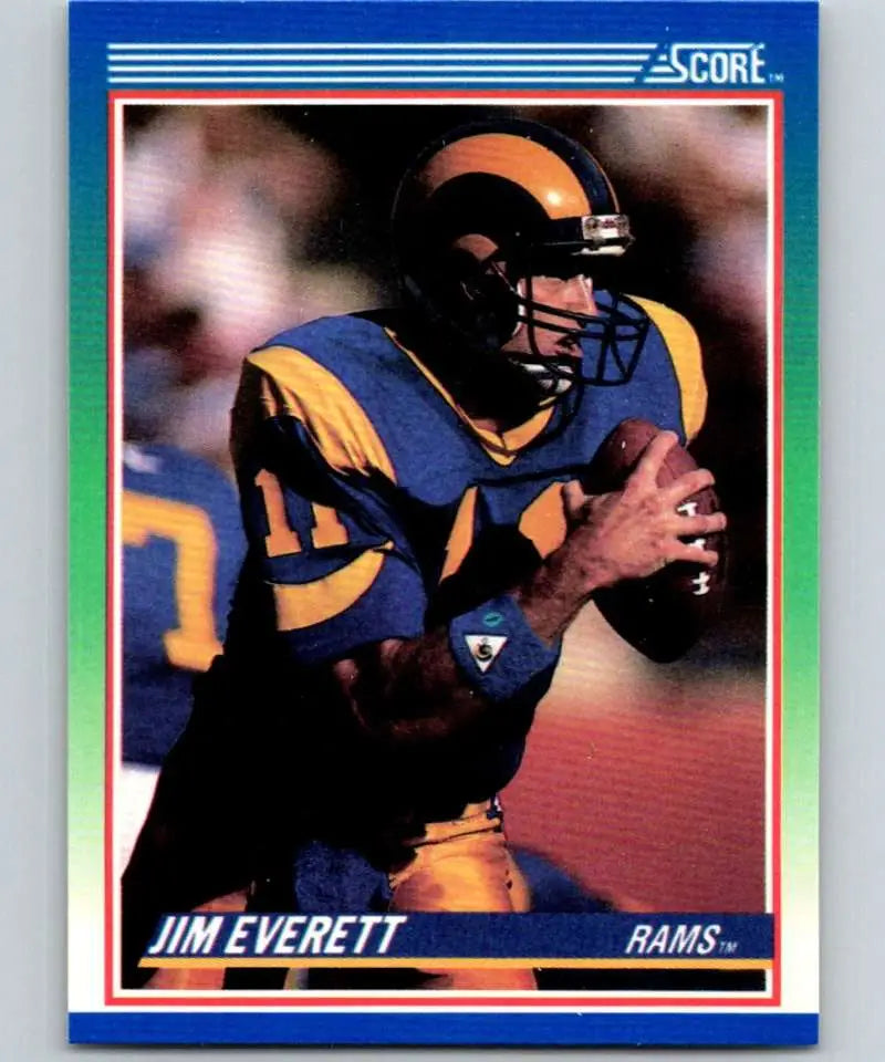 1990 Score #4 Jim Everett NM-MT Los Angeles Rams Football Card - Football Card Single
