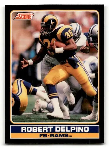 Original gloss Robert Delpino Los Angeles Rams football card in expert NM-MT condition