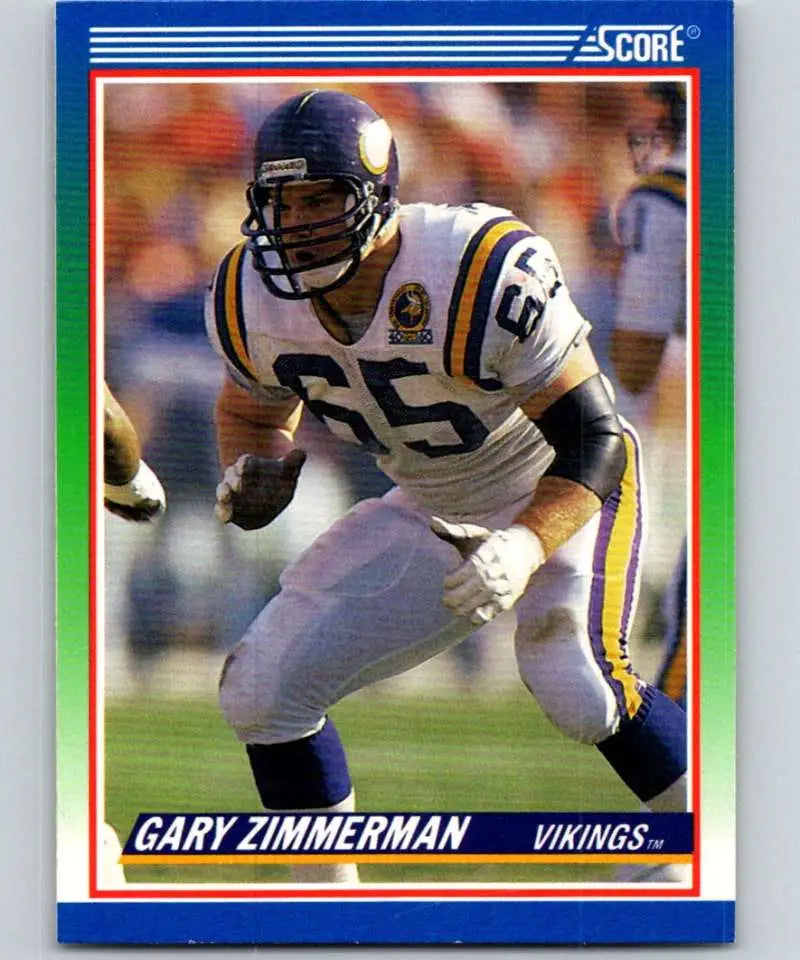 1990 Score #400 Gary Zimmerman NM-MT Minnesota Vikings Football Card - Football Card Single