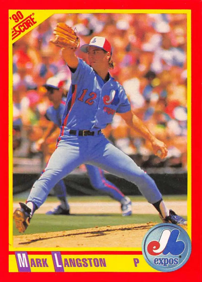 1990 Score #401 Mark Langston EX Excellent Montreal Expos Baseball Card - Baseball Card Single