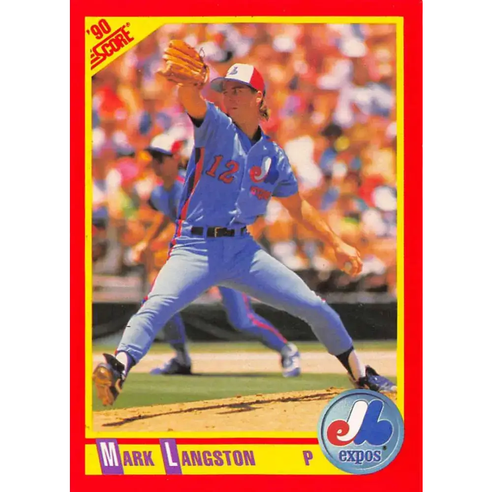 1990 Score #401 Mark Langston NM-MT Montreal Expos Baseball Card - Baseball Card Single