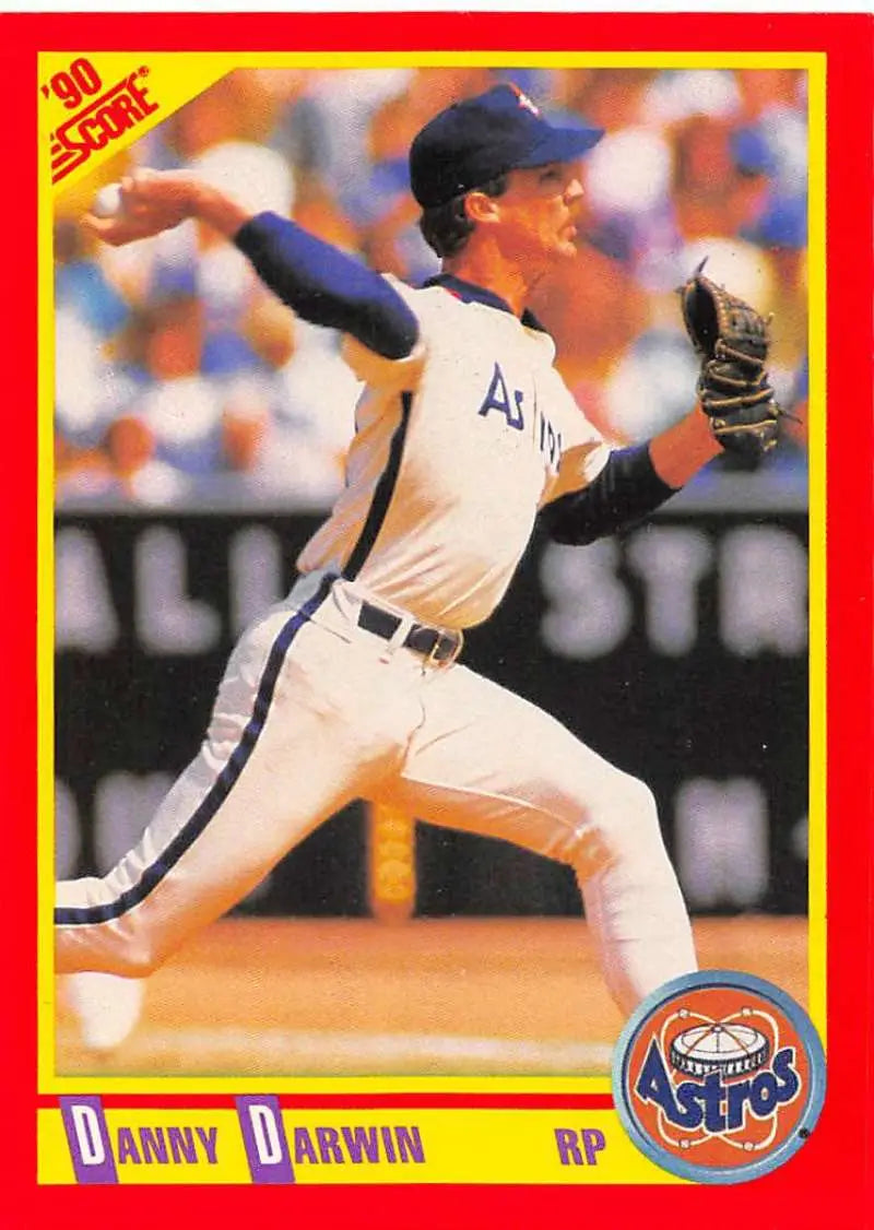 1990 Score #402 Danny Darwin EX Excellent Houston Astros Baseball Card - Baseball Card Single