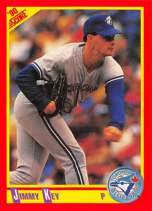 1990 Score #407 Jimmy Key EX Excellent Toronto Blue Jays Baseball Card - Baseball Card Single