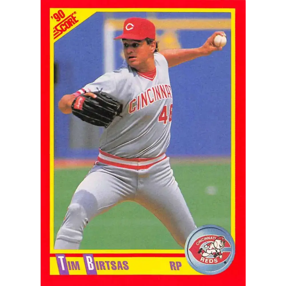 1990 Score #408 Tim Birtsas NM-MT Cincinnati Reds Baseball Card - Baseball Card Single