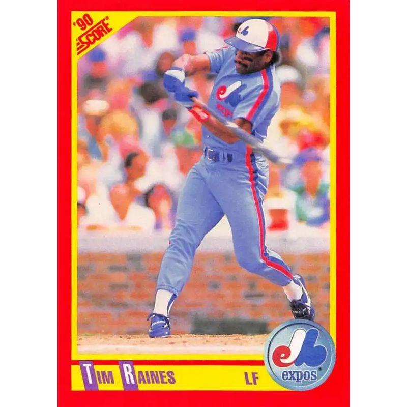 1990 Score #409 Tim Raines NM-MT Montreal Expos Baseball Card - Baseball Card Single