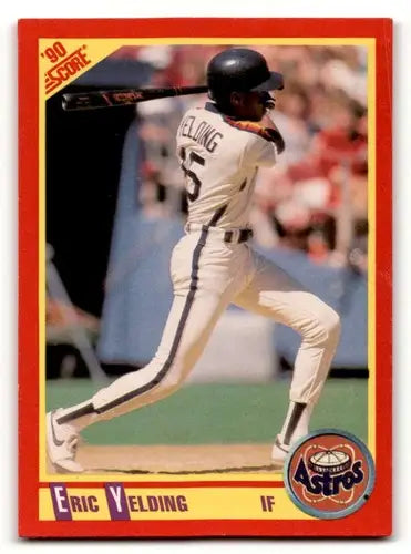 1990 Score #411 Eric Yelding Houston Astros Baseball Cards EX/NM ID:55198 - Baseball Card Single