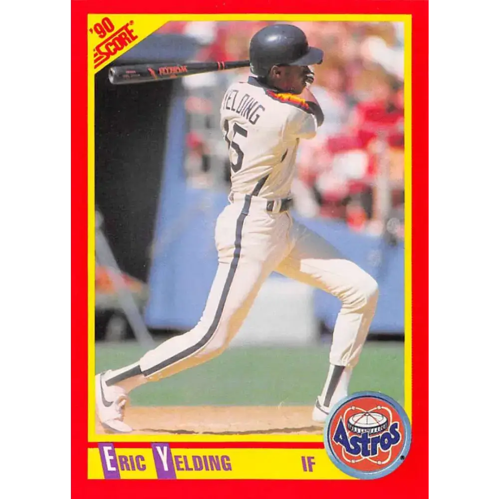 1990 Score #411 Eric Yelding NM-MT RC Rookie Houston Astros Baseball Card - Baseball Card Single