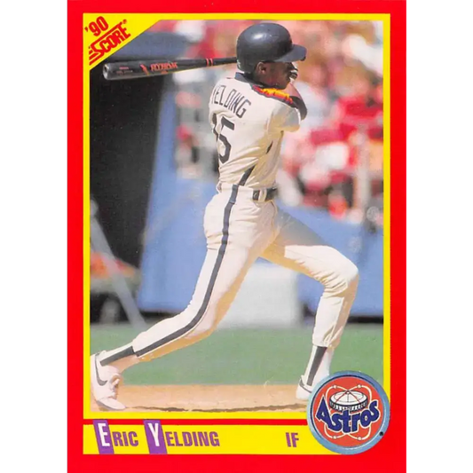 1990 Score #411 Eric Yelding NM-MT RC Rookie Houston Astros Baseball Card - Baseball Card Single