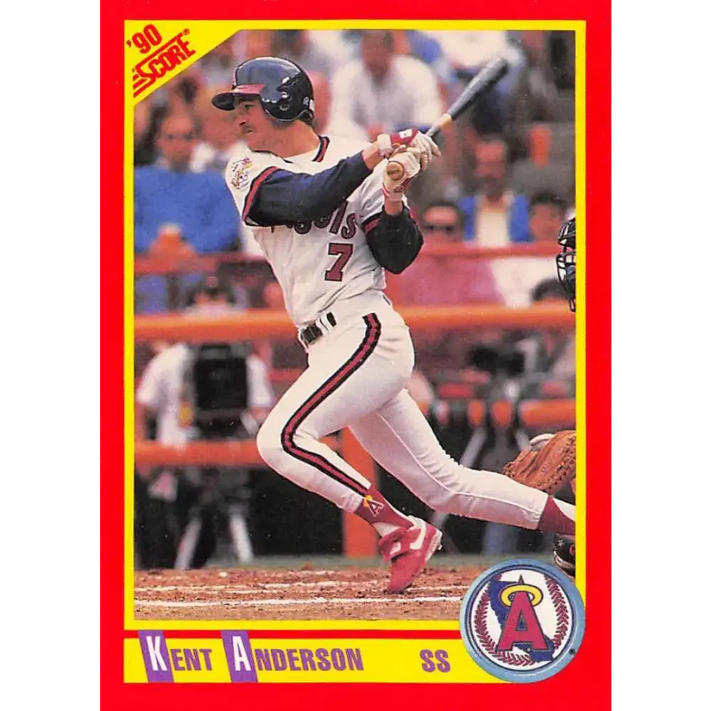 1990 Score #412 Kent Anderson NM-MT RC Rookie California Angels Baseball Card - Baseball Card Single