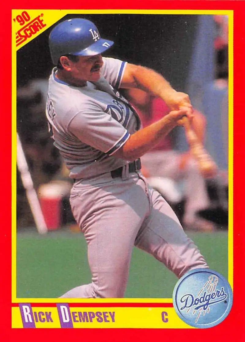 1990 Score #414 Rick Dempsey EX Excellent Los Angeles Dodgers Baseball Card - Baseball Card Single