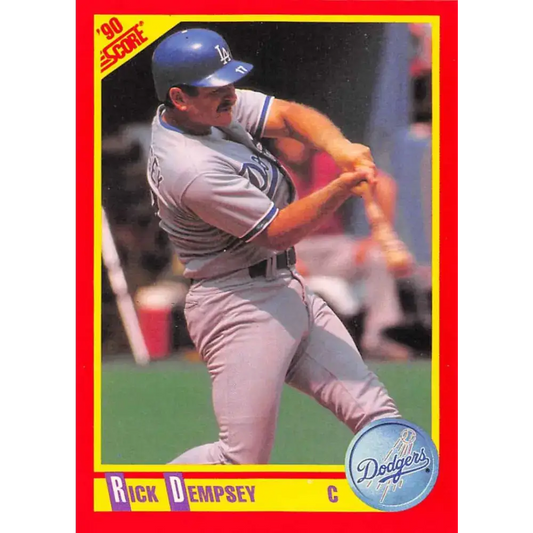 1990 Score #414 Rick Dempsey NM-MT Los Angeles Dodgers Baseball Card - Baseball Card Single