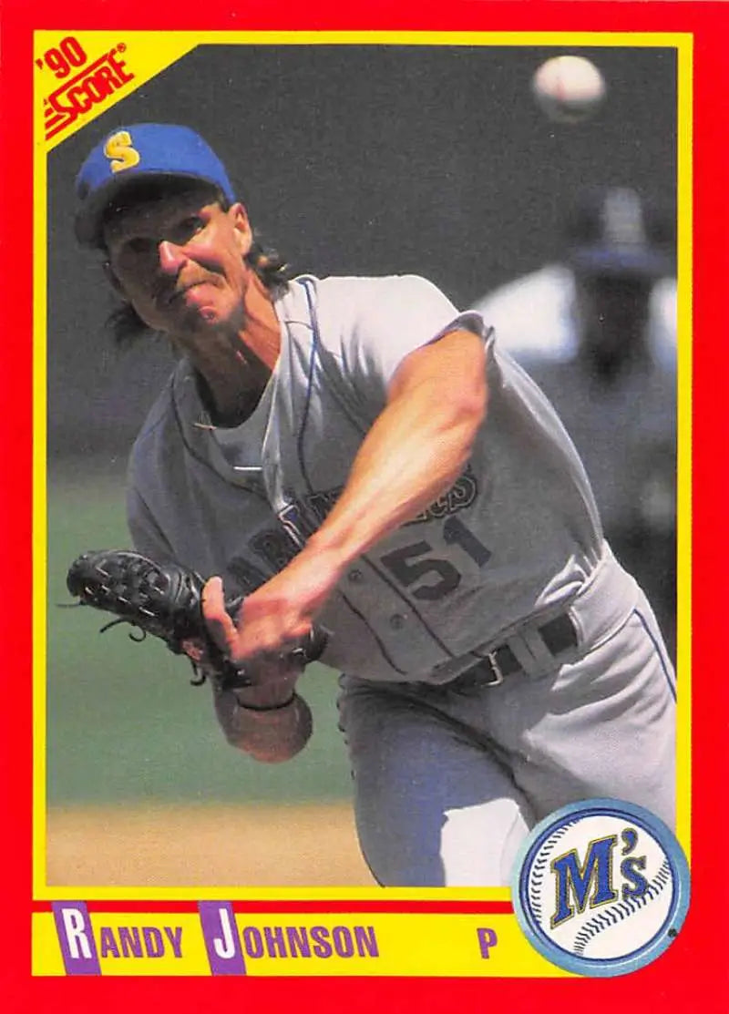 1990 Score #415 Randy Johnson EX Excellent Seattle Mariners Baseball Card