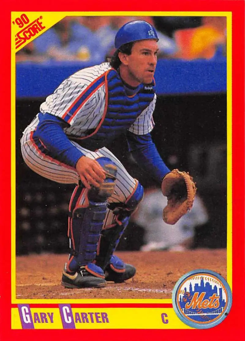 1990 Score #416 Gary Carter EX Excellent New York Mets Baseball Card - Baseball Card Single