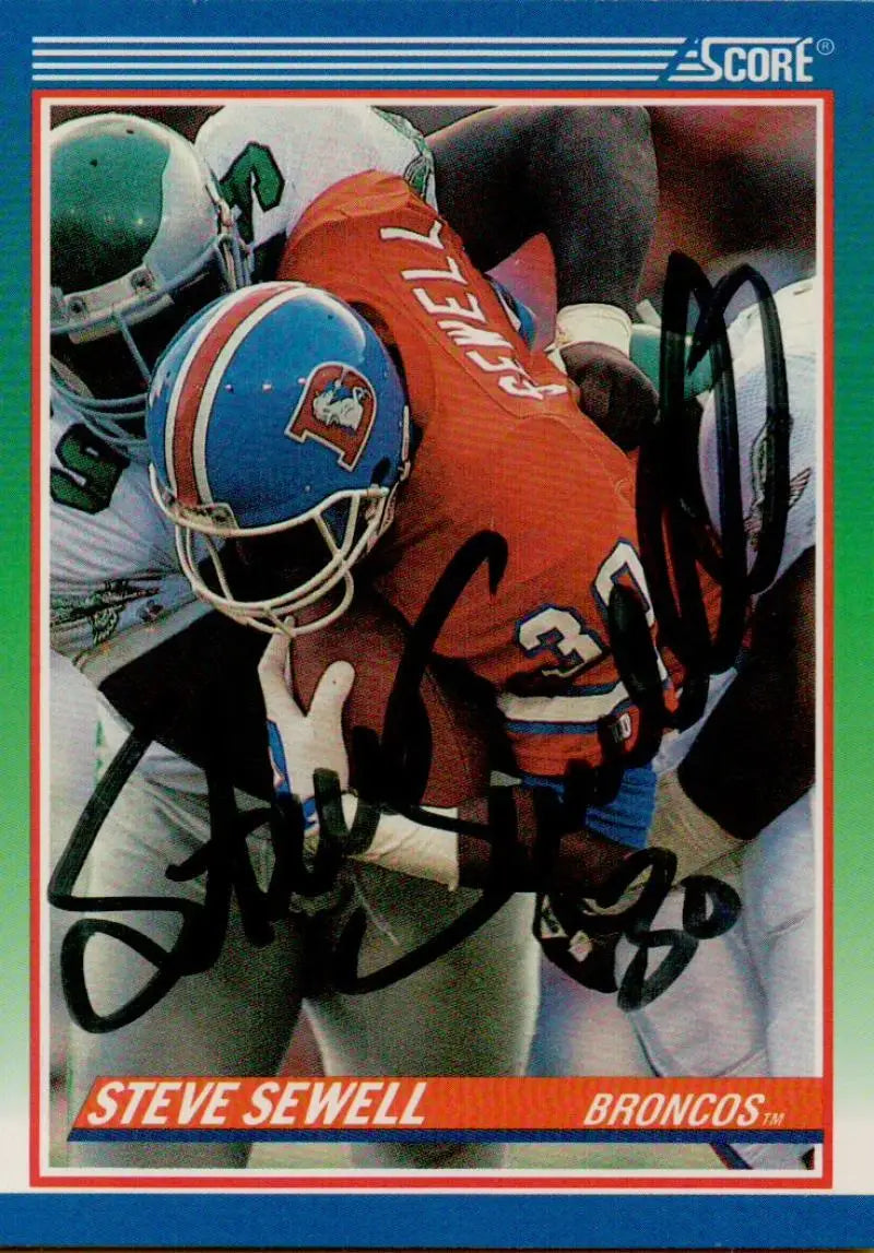 1990 Score #417 Steve Sewell NM-MT Denver Broncos Football Card - Football Card Single