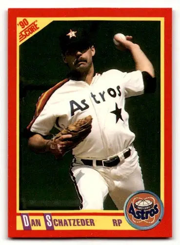 Original gloss Dan Schatzeder baseball card from 1990 Score #418 featuring Simply Sandoval
