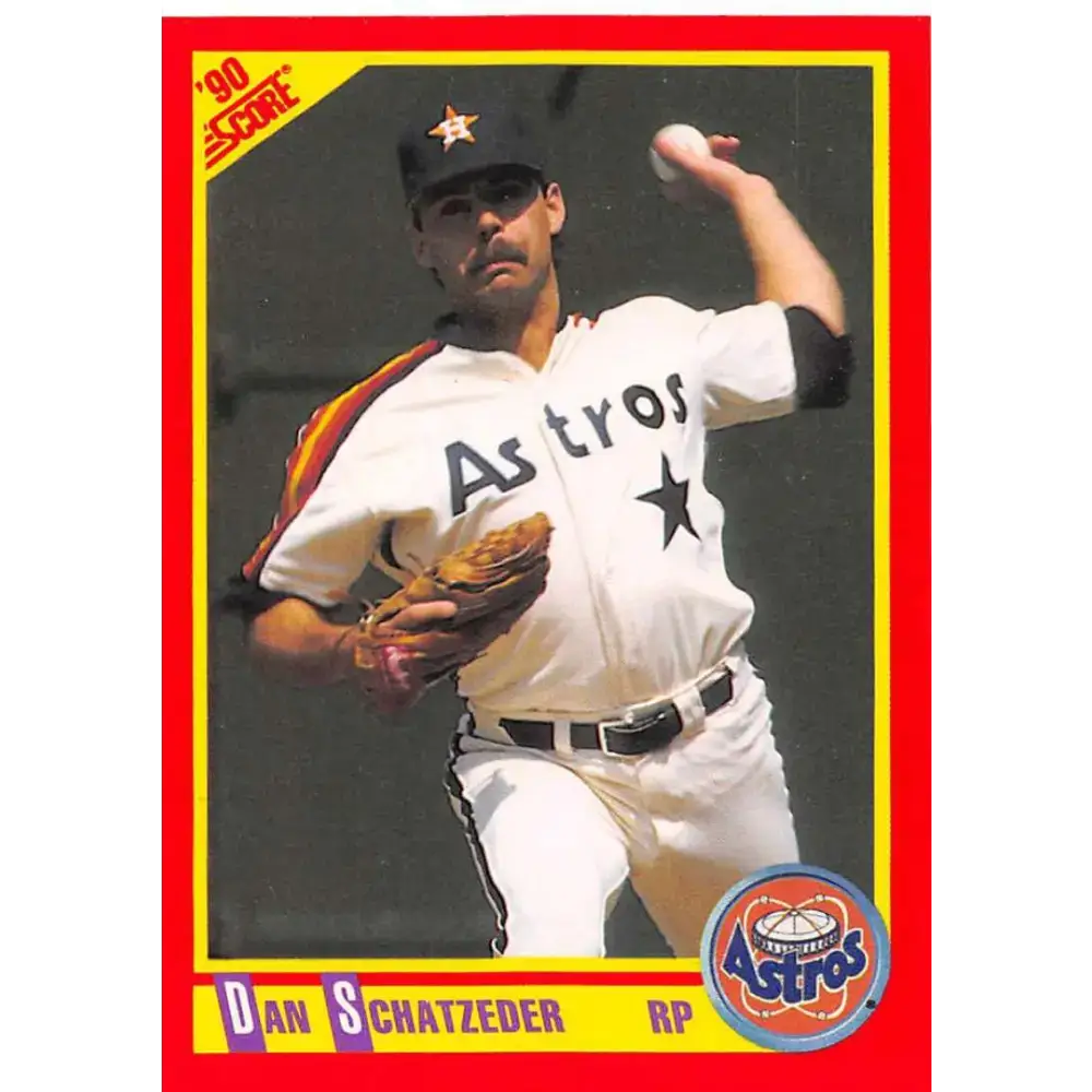 1990 Score #418 Dan Schatzeder NM-MT Houston Astros Baseball Card - Baseball Card Single