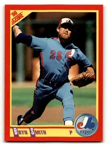 Original gloss Baseball card featuring Bryn Smith from 1990 Score #419