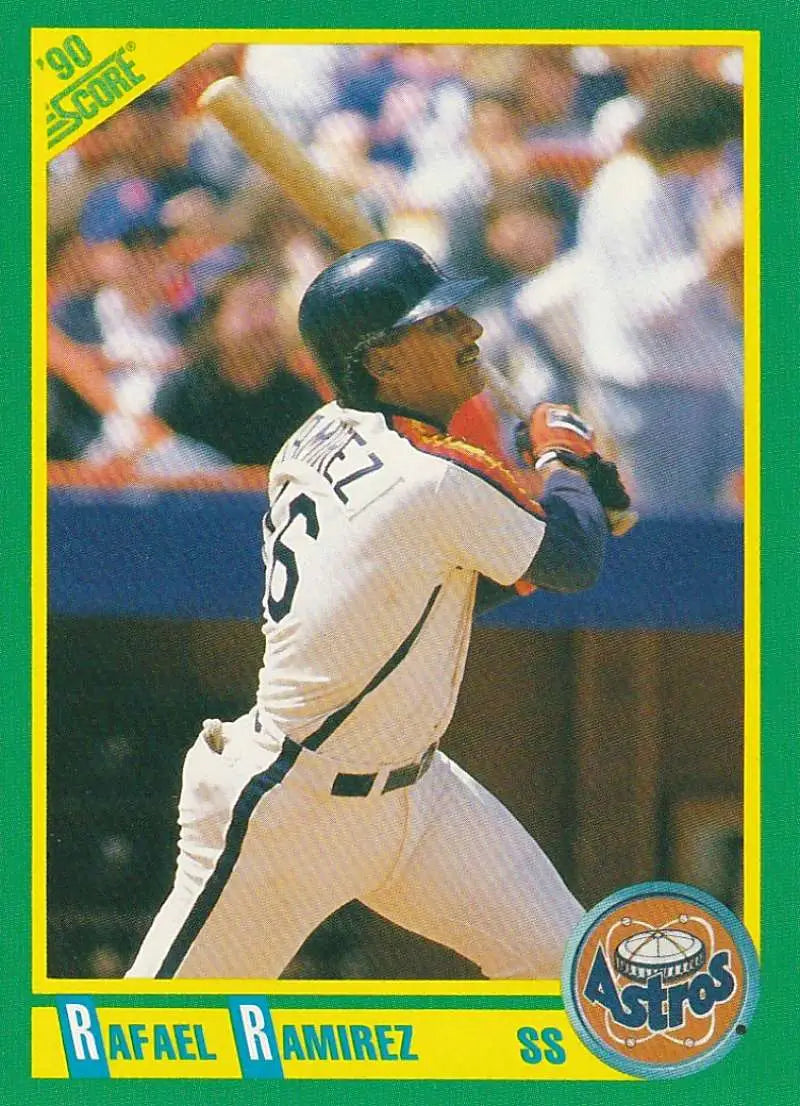 1990 Score #42 Rafael Ramirez EX Excellent Houston Astros Baseball Card