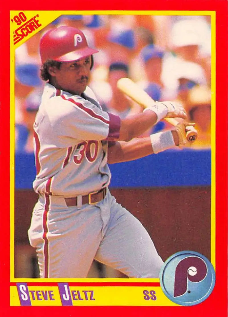1990 Score #421 Steve Jeltz EX Excellent Philadelphia Phillies Baseball Card - Baseball Card Single