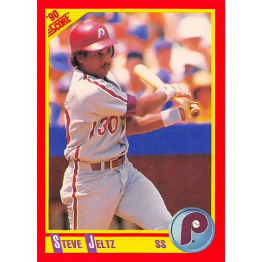 1990 Score #421 Steve Jeltz NM-MT Philadelphia Phillies Baseball Card - Baseball Card Single