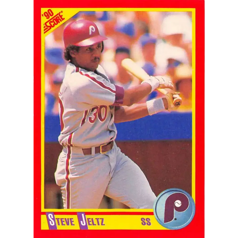 1990 Score #421 Steve Jeltz NM-MT Philadelphia Phillies Baseball Card - Baseball Card Single