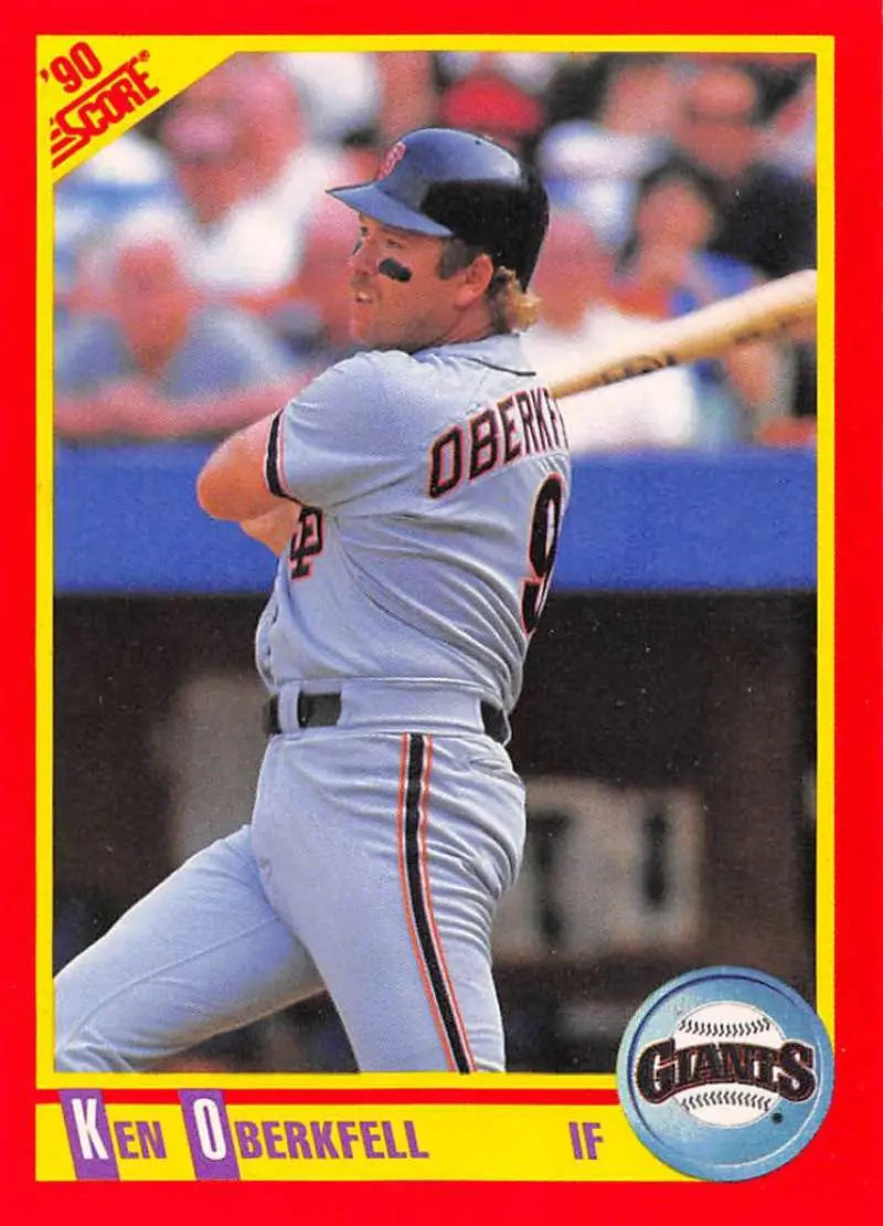 1990 Score #422 Ken Oberkfell EX Excellent San Francisco Giants Baseball Card - Baseball Card Single