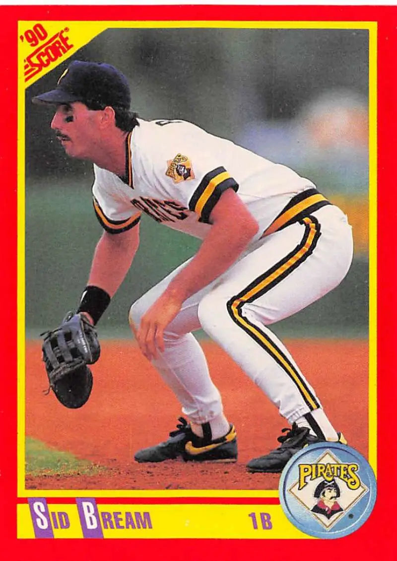 1990 Score #423 Sid Bream EX Excellent Pittsburgh Pirates Baseball Card - Baseball Card Single