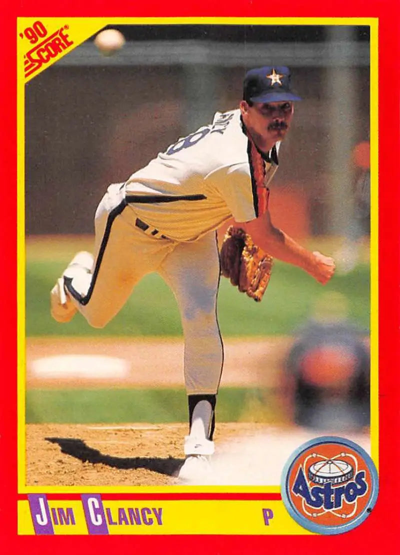 1990 Score #424 Jim Clancy EX Excellent Houston Astros Baseball Card - Baseball Card Single