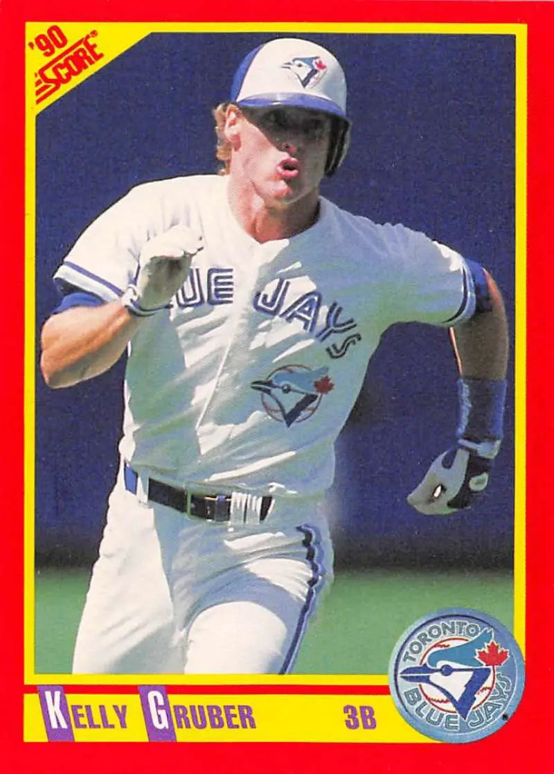 1990 Score #425 Kelly Gruber EX Excellent Toronto Blue Jays Baseball Card