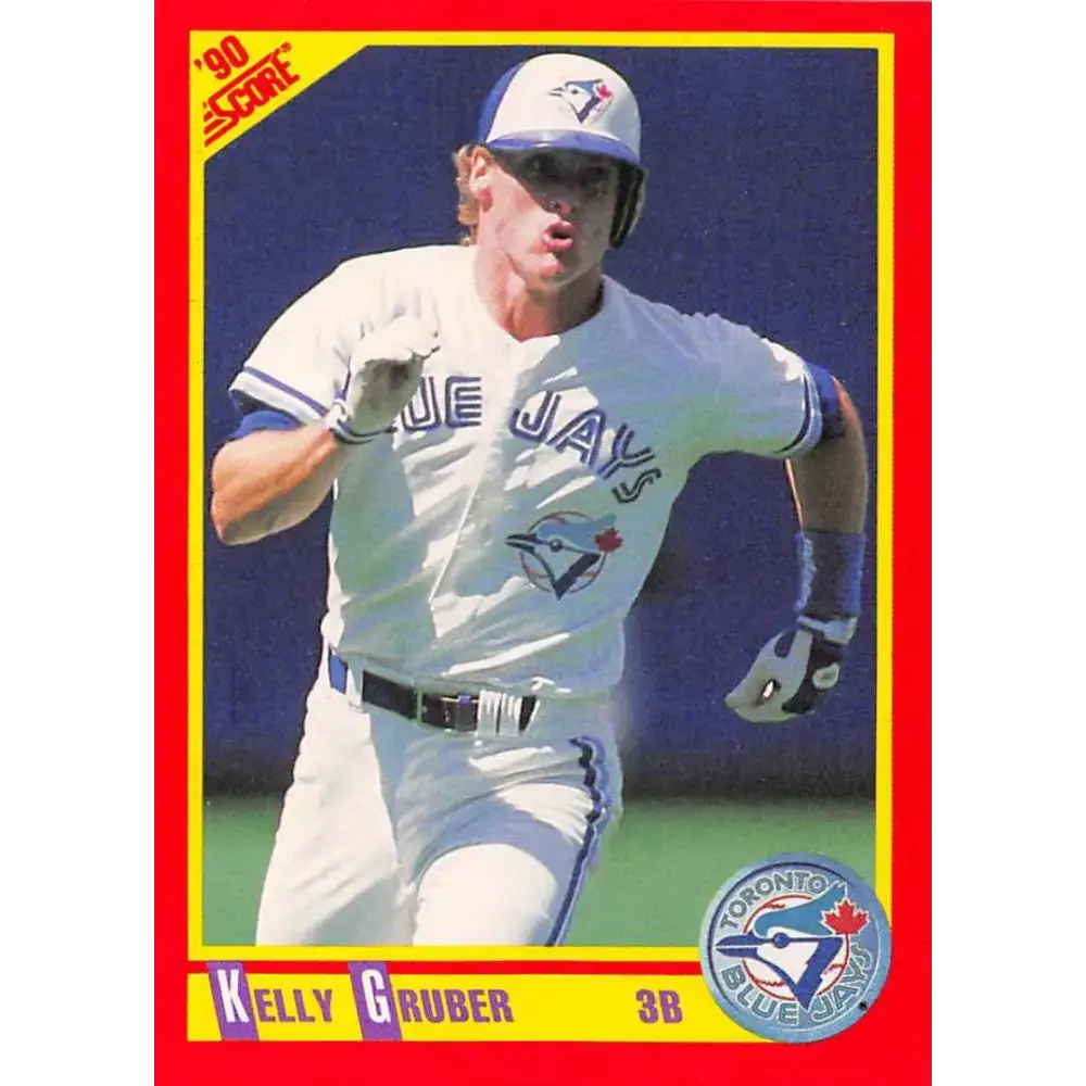1990 Score #425 Kelly Gruber NM-MT Toronto Blue Jays Baseball Card - Baseball Card Single
