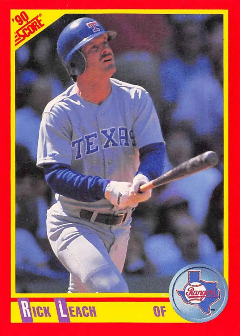 1990 Score #426 Rick Leach EX Excellent Texas Rangers Baseball Card - Baseball Card Single